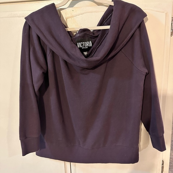 VICTORIAS SECRET SPORT Off the Shoulder Sweatshirt - Picture 3 of 9